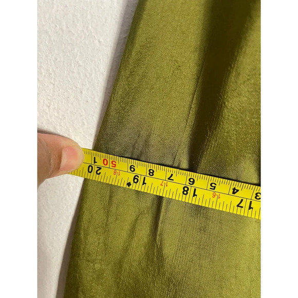Christiane Celle Calyps Womens Halter Knee Length Shift Dress Green Silk Sz XS - Picture 7 of 11